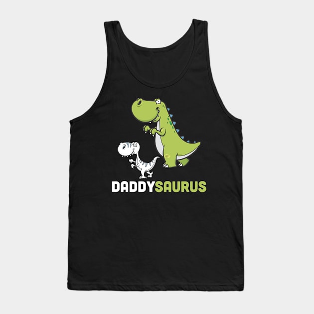 Daddy Saurus Tank Top by indigosstuff